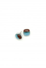Square Glass Stud Earrings